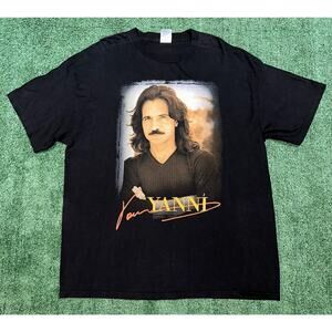 04’ Yanni World Tour T-shirt Double Sided Size XL